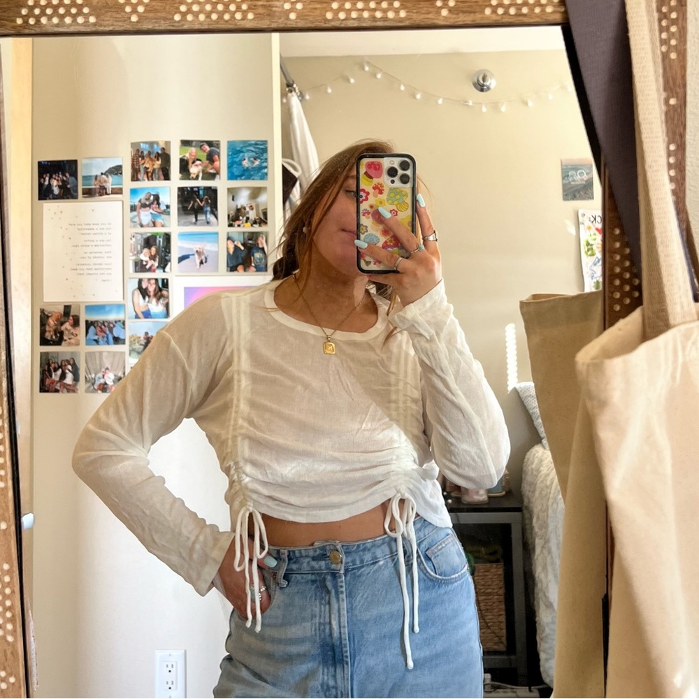 Princess Polly Zoey Sheer Top in White